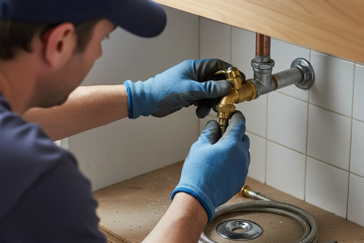 Shutoff valve and fitting work during Emergency Plumbing in Ponderosa